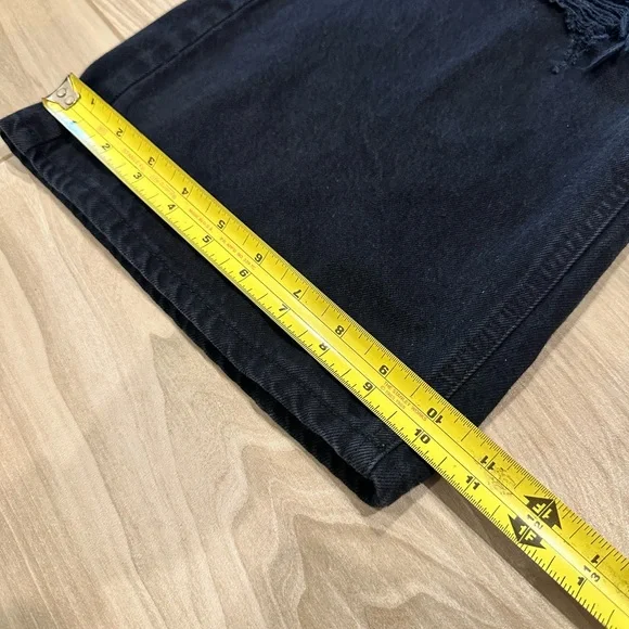 Women’s PacSun Black Flare Wide Leg Jeans Distressed Size 27 - Picture 9 of 12